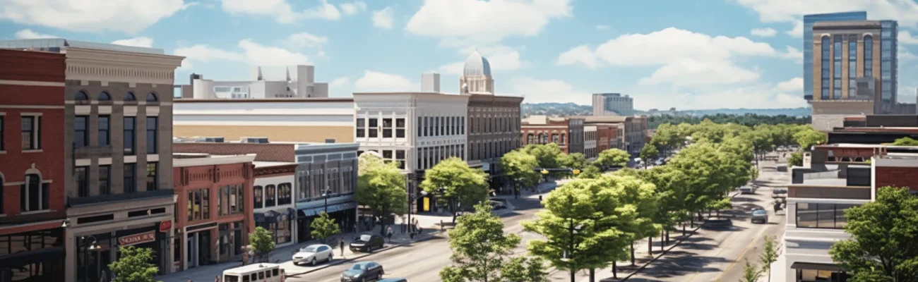 City illustration for the Michigan sales tax guide